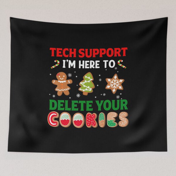 Item preview, Funny Tech Support Christmas Cookie Holiday Pun Gift Idea designed and sold by PatriciaKelsey.