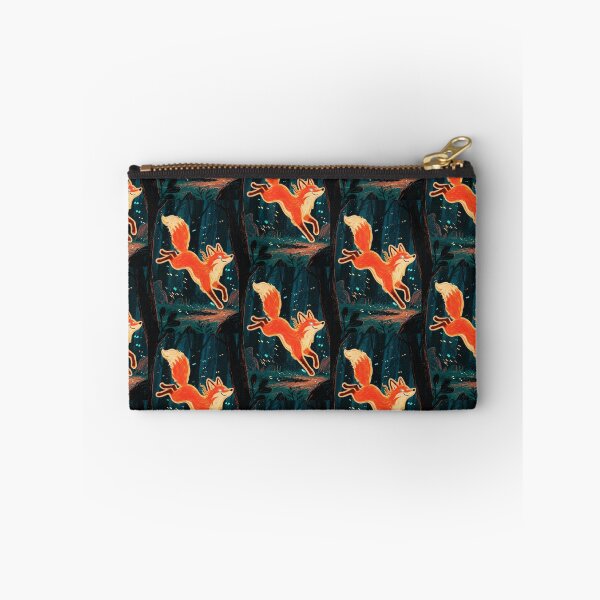 Item preview, Enchanted Glowing Fox in Magical Forest Illustration designed and sold by anandsiva2703.