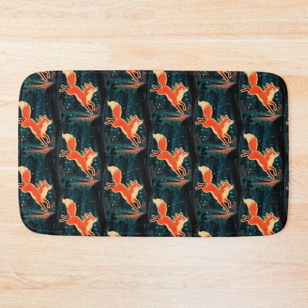 Item preview, Enchanted Glowing Fox in Magical Forest Illustration designed and sold by anandsiva2703.