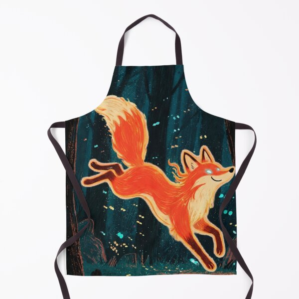 Item preview, Enchanted Glowing Fox in Magical Forest Illustration designed and sold by anandsiva2703.