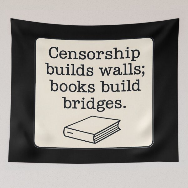 Item preview, Anti Censorship Book Ban Statement Minimalist Art Prints designed and sold by PinUpPizzazz.