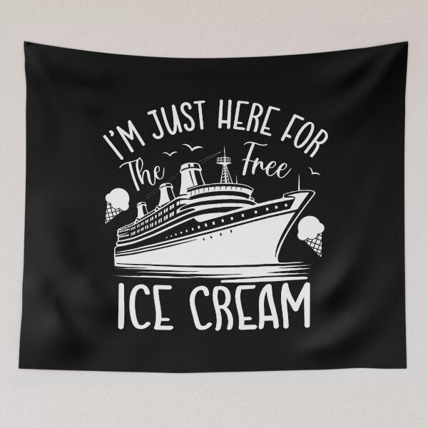 Item preview, I'M Just Here For The Free Ice Cream Family Trip Cruise 2024 designed and sold by DesireeAngela1.