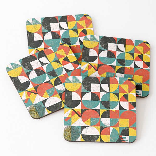 Item preview, Grunge-Style Mid-Century Modern Bauhaus Abstract Pattern designed and sold by DEC02.
