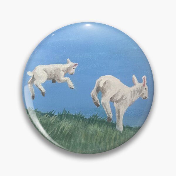 Item preview, lambs gouache painting designed and sold by June Clancy.