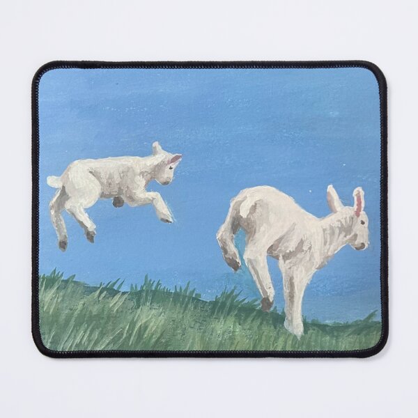Item preview, lambs gouache painting designed and sold by June Clancy.