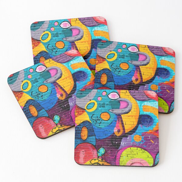 Item preview, Street Art Colorfully Bold Modern Abstract Wall Mural designed and sold by DEC02.