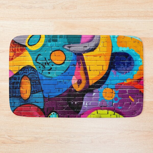 Item preview, Street Art Colorfully Bold Modern Abstract Wall Mural designed and sold by DEC02.