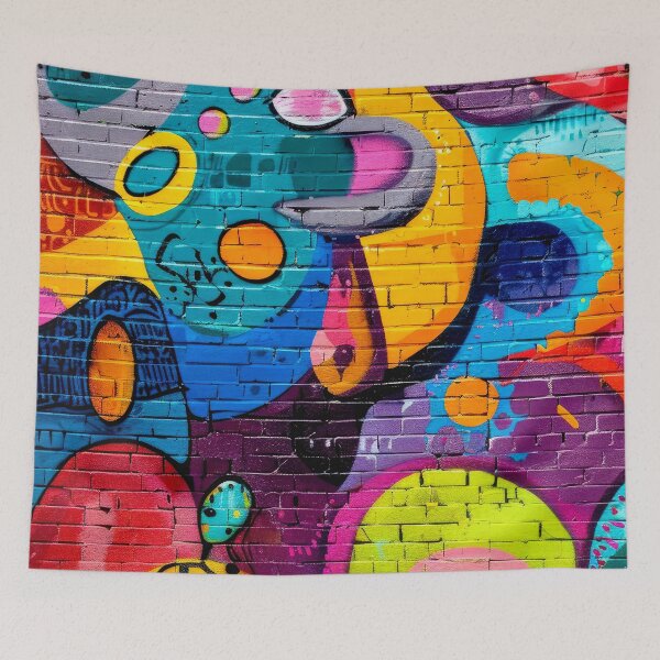 Item preview, Street Art Colorfully Bold Modern Abstract Wall Mural designed and sold by DEC02.