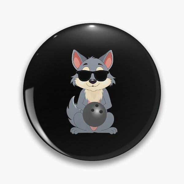 Item preview, Funny Wolf Wearing Sunglasses Tenpin Bowling designed and sold by JacquelineEnri.