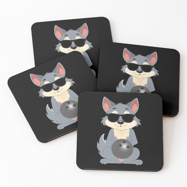 Item preview, Funny Wolf Wearing Sunglasses Tenpin Bowling designed and sold by JacquelineEnri.