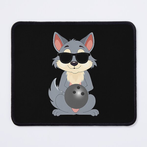 Item preview, Funny Wolf Wearing Sunglasses Tenpin Bowling designed and sold by JacquelineEnri.