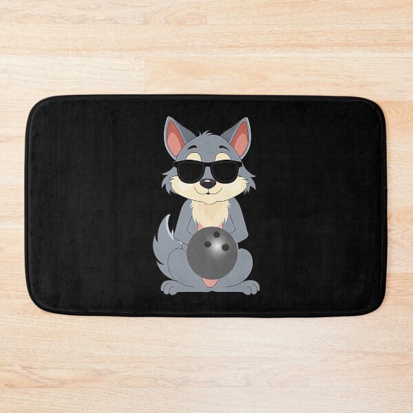 Item preview, Funny Wolf Wearing Sunglasses Tenpin Bowling designed and sold by JacquelineEnri.