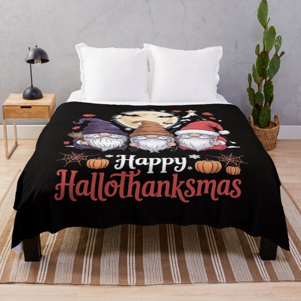 Item preview, Happy Hallothanksmas Gnomes Lover Halloween Merry Christmas designed and sold by margaridroso.