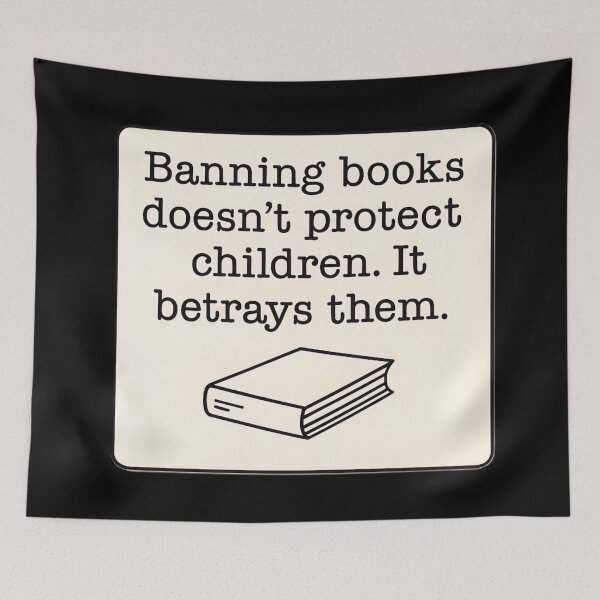 Item preview, Anti Censorship Book Ban Statement Minimalist Art Prints designed and sold by PinUpPizzazz.