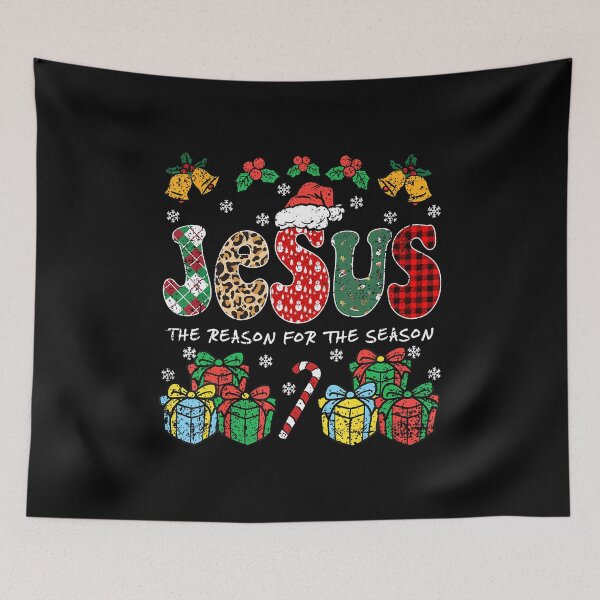 Item preview, Jesus Is The Reason For The Season Christmas 	 Plaid designed and sold by JosephineEdith1.