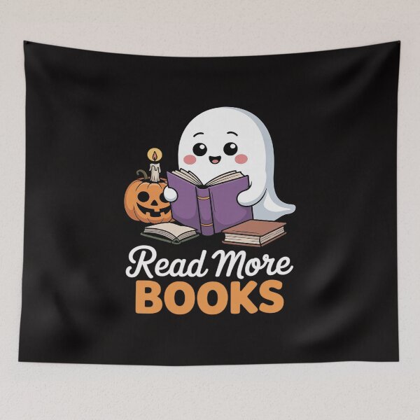 Item preview, Halloween Teacher Women Cute Reading Ghost Read More Books designed and sold by margaridroso.