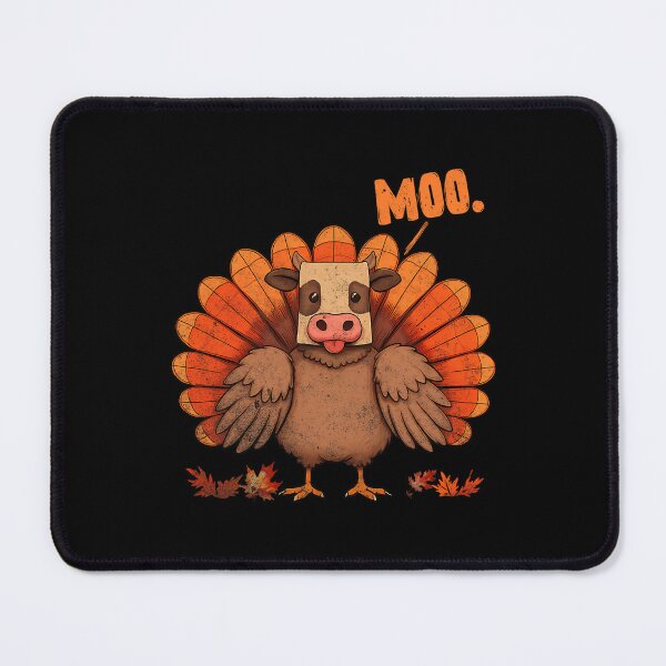 Item preview, Cow Holiday Thanksgiving Funny Festive 90s Day Turkey Moo designed and sold by rebeccathanuos.