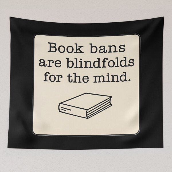 Item preview, Anti Censorship Book Ban Statement Minimalist Art Prints designed and sold by PinUpPizzazz.