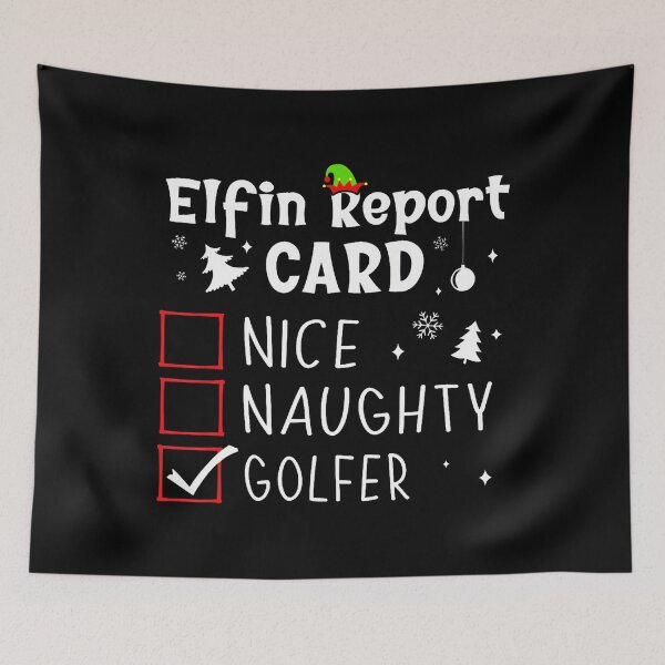 Item preview, Golf Christmas Nice Naughty Funny Xmas List Golfer Golfing designed and sold by SelmaBonnie.