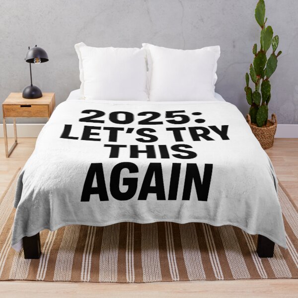 Item preview, 2025: Let’s Try This Again – Funny New Year Meme designed and sold by kimkosovo.