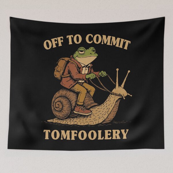 Item preview, Frog Toad Cottagecore Off To Commit Tomfoolery designed and sold by MarcellaTerri.