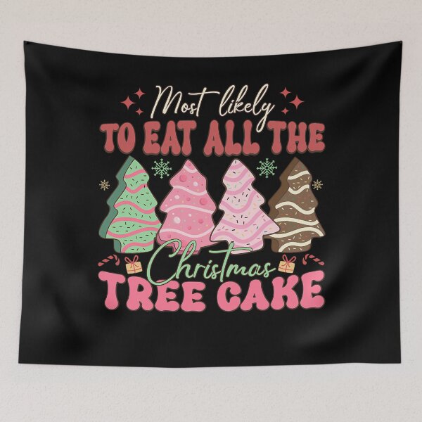 Item preview, Christmas To Vintage Funny Retro Eat Most Classic Cakes The Tree Likely All designed and sold by MediarMedic.