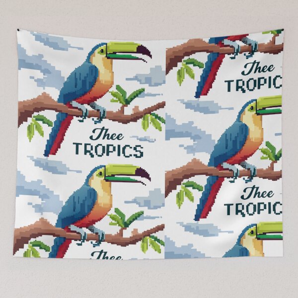 Item preview, The Colorful Parakeet Pixel Art designed and sold by givememytees.