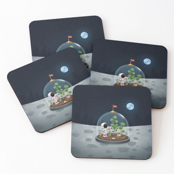 Item preview, Astronaut Moon Garden – Cute Space Explorer with Plants designed and sold by Whimsical Hug.