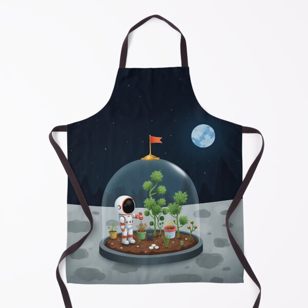 Item preview, Astronaut Moon Garden – Cute Space Explorer with Plants designed and sold by Whimsical Hug.