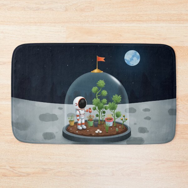 Item preview, Astronaut Moon Garden – Cute Space Explorer with Plants designed and sold by Whimsical Hug.
