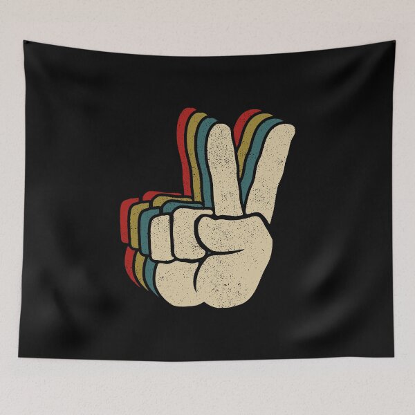 Item preview, Retro Peace Sign - V Fingers Hand designed and sold by ishanaveraty.