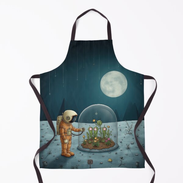 Item preview, Astronaut Moon Garden – Cosmic Botanist Under the Full Moon designed and sold by Whimsical Hug.