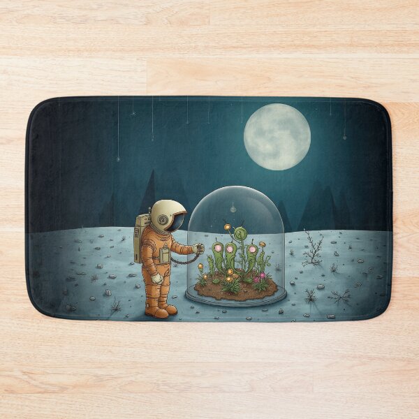 Item preview, Astronaut Moon Garden – Cosmic Botanist Under the Full Moon designed and sold by Whimsical Hug.