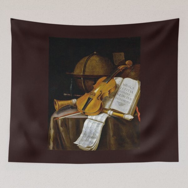 Aperçu de l'œuvre Edwaert Collier : Nature morte Vanitas au violon créée et vendue par Tridentulus.