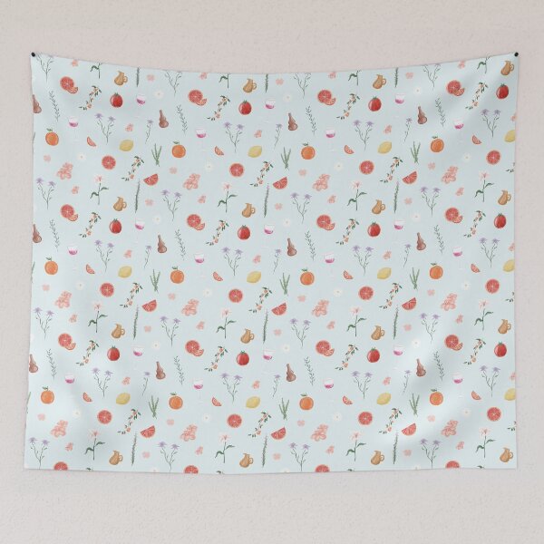 Item preview, Romantic Citrus & Wine Pastel Pattern designed and sold by nuteling.