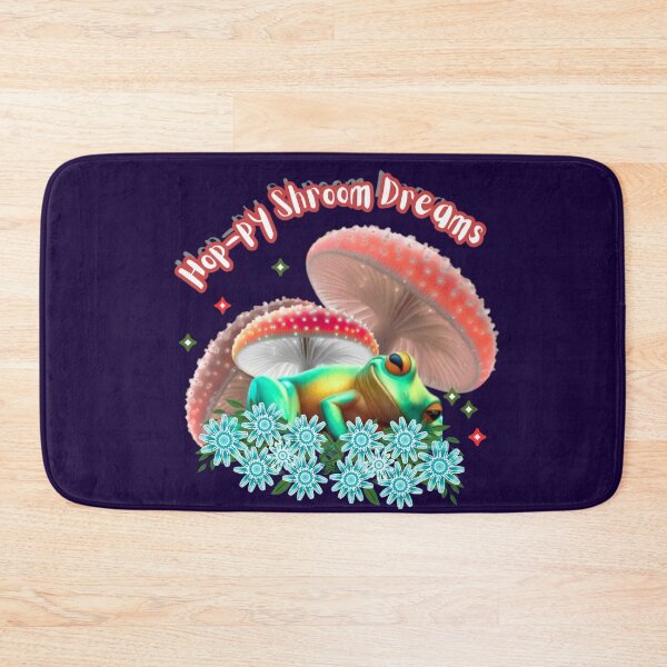 Artikelvorschau, Hop-py Shroom Dreams – Niedliches Pilzdesign im Stil eines schlafenden Frosches entworfen und verkauft von HopeAndHustle.