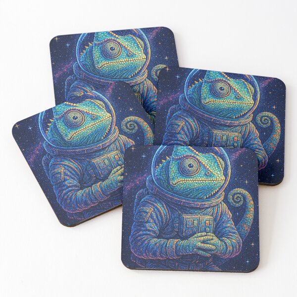 Item preview, Astronaut Chameleon – Cosmic Space Lizard Art designed and sold by Expl0rer.