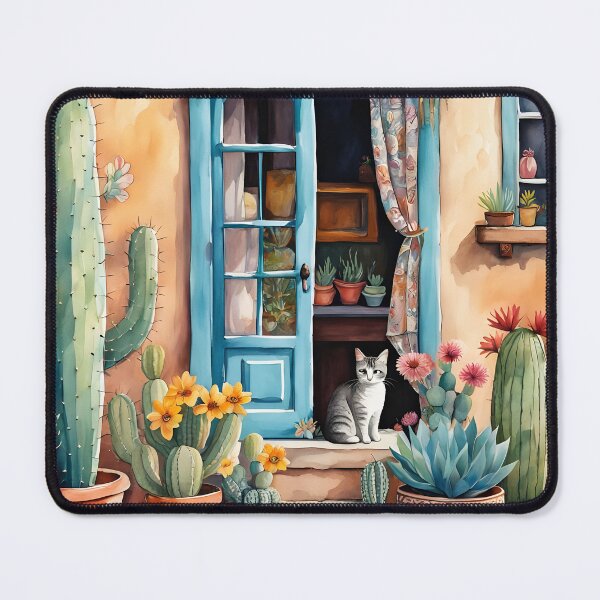 Item preview, South Western Kitty and Cactus designed and sold by Sharon Schwalbe.