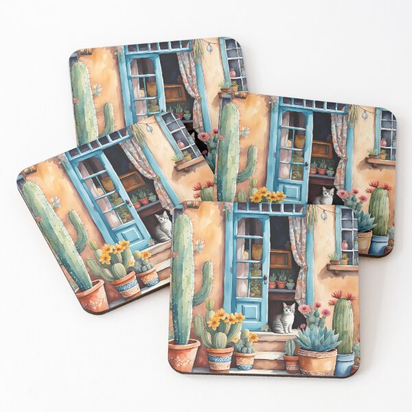 Item preview, South Western Kitty and Cactus designed and sold by Sharon Schwalbe.