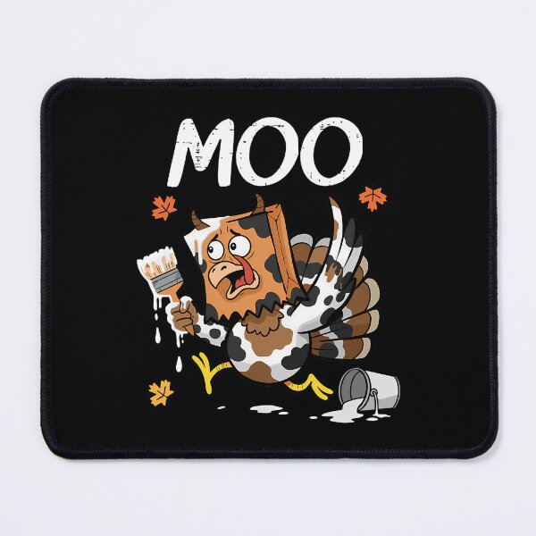Item preview, Festive 90s Turkey Day Cow Funny Holiday Thanksgiving Moo designed and sold by rebeccathanuos.