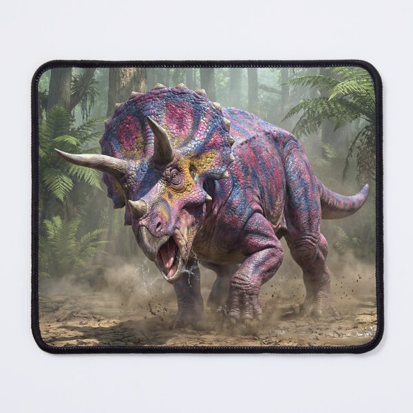 Item preview, Colorful Dinosaur: Charging Triceratops designed and sold by Tridentulus.