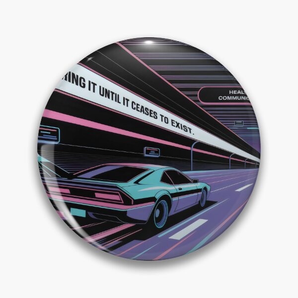 Item preview, Ignoring It Until It Ceases to Exist Retro Neon Tunnel Communication Design designed and sold by SplashTastic.