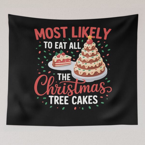 Item preview, All Eat To Christmas Vintage Tree Likely Most The Cakes Funny Retro Classic designed and sold by MediarMedic.