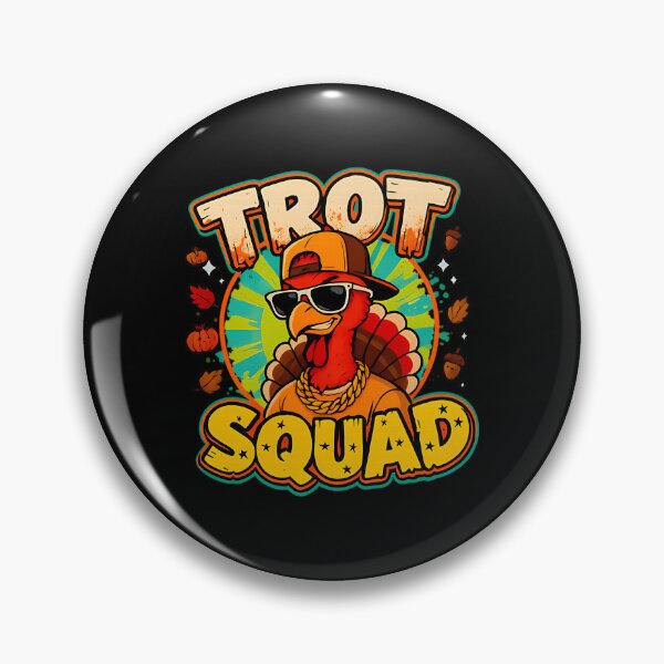 Item preview, Cute Fall Trot Happy Thanksgiving Gobble 80s Squad designed and sold by CalvinVanAuken.