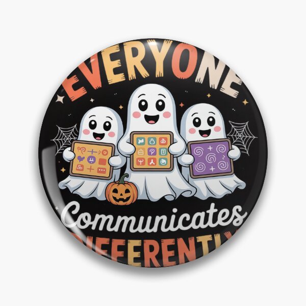 Item preview, Everyone Communicates Differently Halloween SLP Sped Teacher designed and sold by BotboutiquePre.