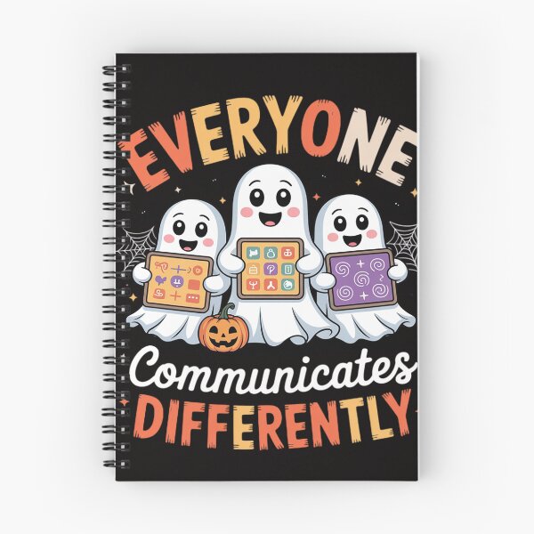 Item preview, Everyone Communicates Differently Halloween SLP Sped Teacher designed and sold by BotboutiquePre.