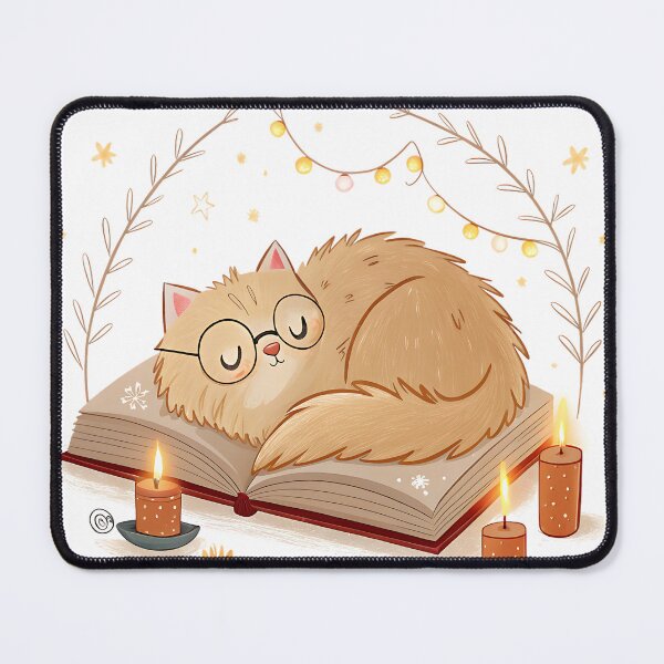 Item preview, Bookworm Cozy Cat designed and sold by Neural-canvas.