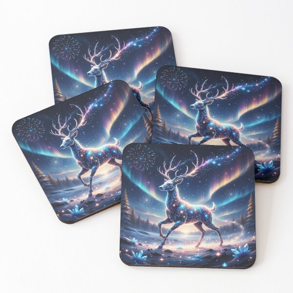 Item preview, Fantasy Star Deer | Magical Snowy New Year Illustration ?✨❄️ designed and sold by happy mongolia.