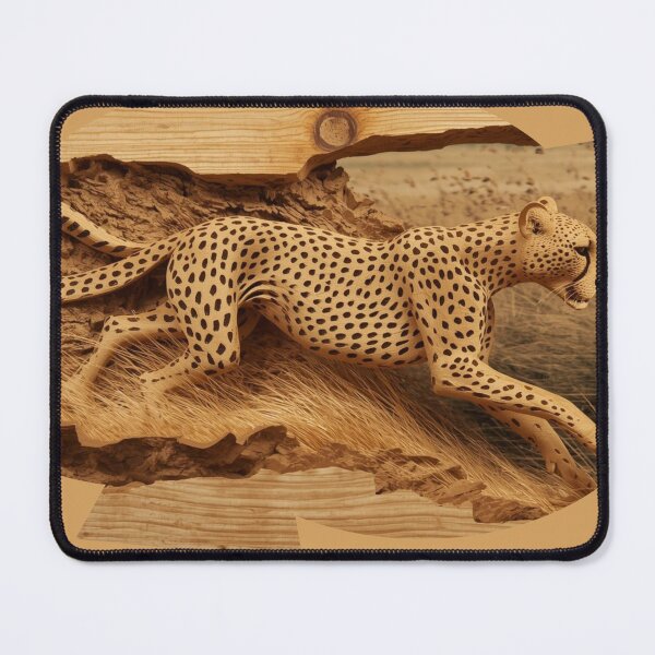 Item preview, Cheetah Sprint Wood Carving Identity Wild Energy Control designed and sold by SavannaStrikes.
