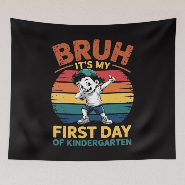Item preview, Dabbing Boy Bruh It's My First Day Of Kindergarten designed and sold by BotboutiquePre.